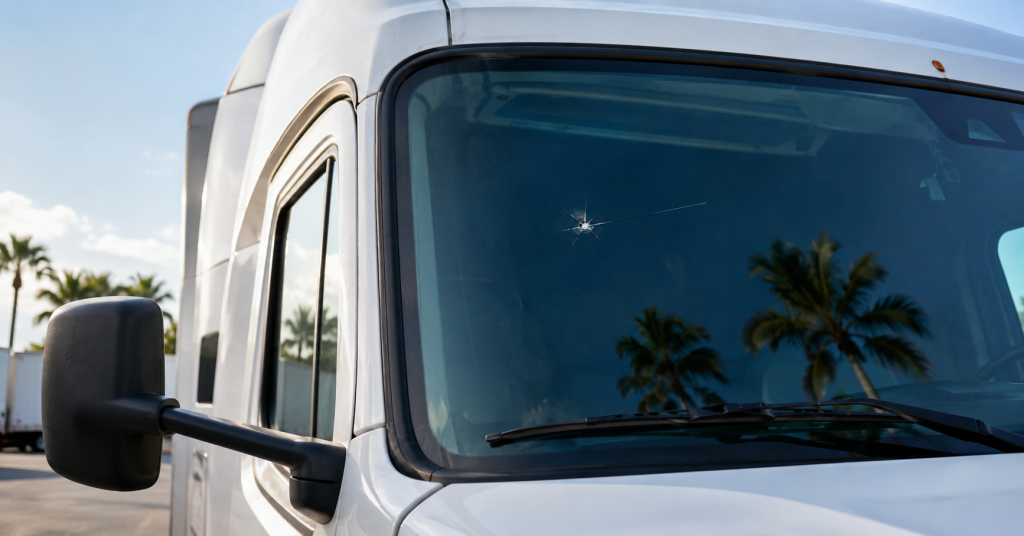 DOT Windshield Crack and Tint Rules for Commercial Trucks